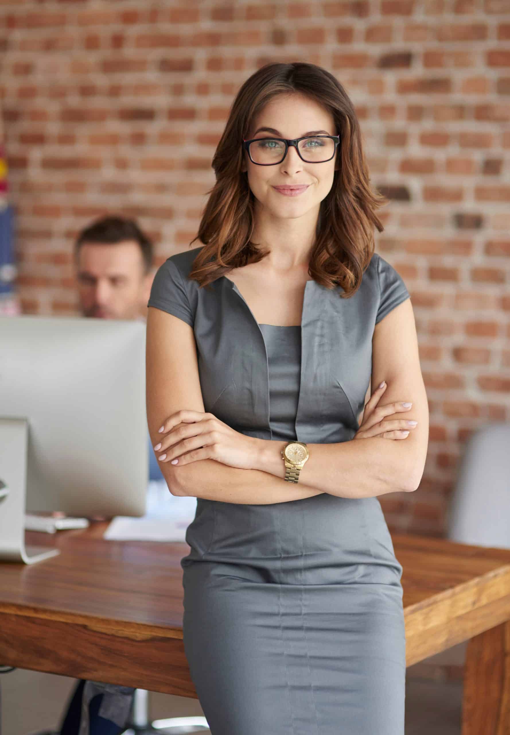 Portrait of woman in her office